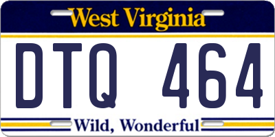 WV license plate DTQ464