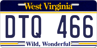 WV license plate DTQ466