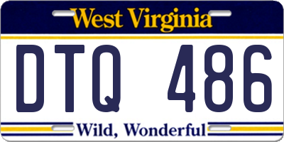 WV license plate DTQ486