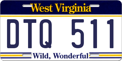 WV license plate DTQ511