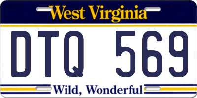 WV license plate DTQ569