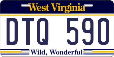 WV license plate DTQ590