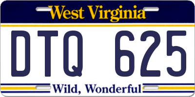 WV license plate DTQ625