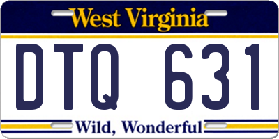 WV license plate DTQ631