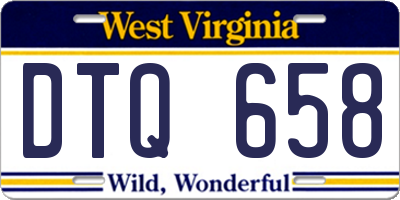 WV license plate DTQ658