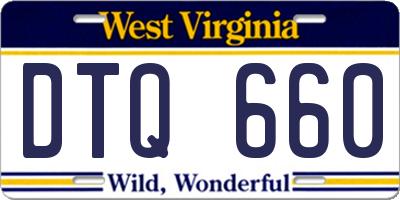 WV license plate DTQ660