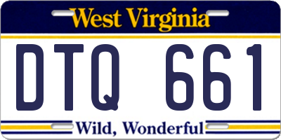 WV license plate DTQ661