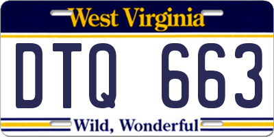 WV license plate DTQ663