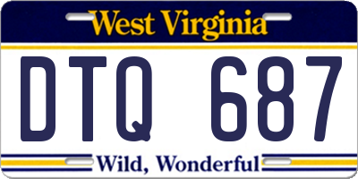 WV license plate DTQ687