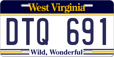 WV license plate DTQ691
