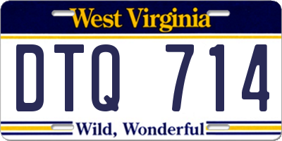 WV license plate DTQ714