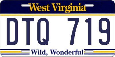 WV license plate DTQ719