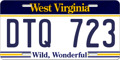 WV license plate DTQ723