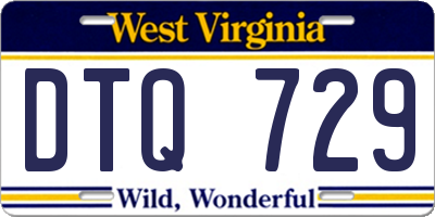 WV license plate DTQ729