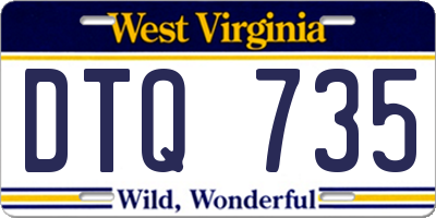 WV license plate DTQ735