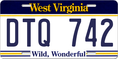 WV license plate DTQ742