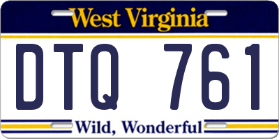 WV license plate DTQ761