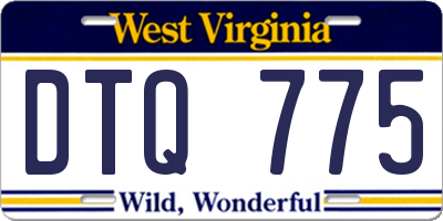 WV license plate DTQ775