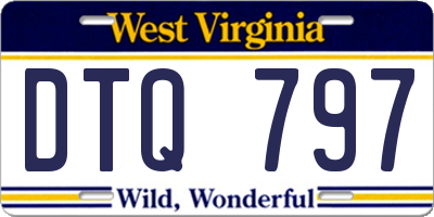WV license plate DTQ797