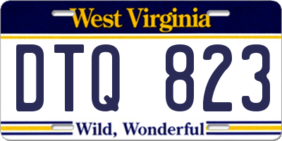 WV license plate DTQ823