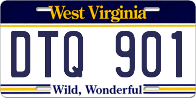 WV license plate DTQ901