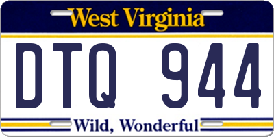 WV license plate DTQ944