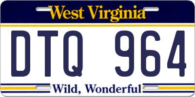 WV license plate DTQ964
