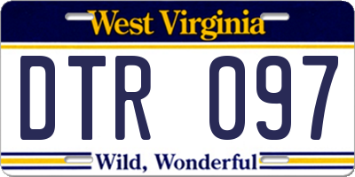 WV license plate DTR097