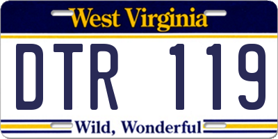 WV license plate DTR119