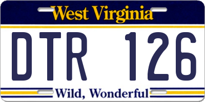 WV license plate DTR126