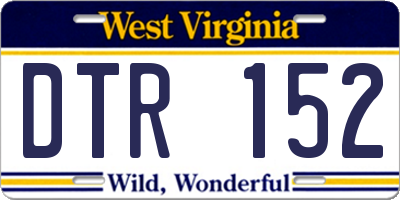 WV license plate DTR152