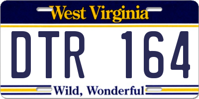 WV license plate DTR164