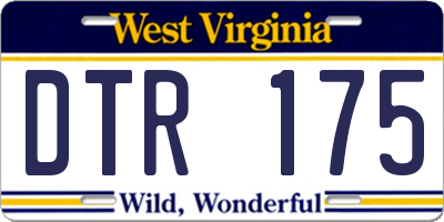 WV license plate DTR175
