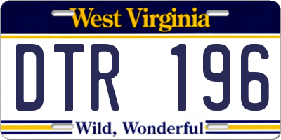 WV license plate DTR196