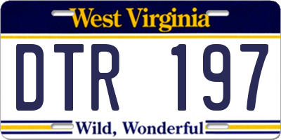 WV license plate DTR197