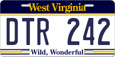 WV license plate DTR242