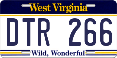 WV license plate DTR266