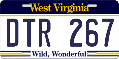 WV license plate DTR267