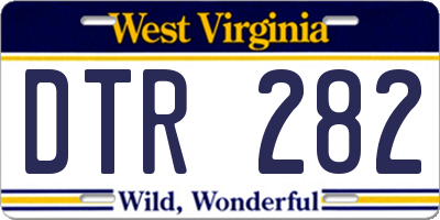 WV license plate DTR282