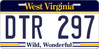WV license plate DTR297