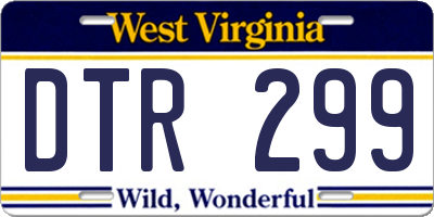 WV license plate DTR299