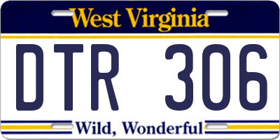 WV license plate DTR306