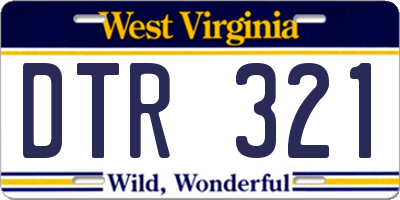 WV license plate DTR321