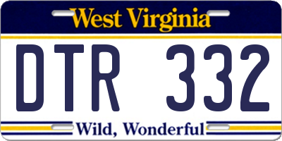 WV license plate DTR332