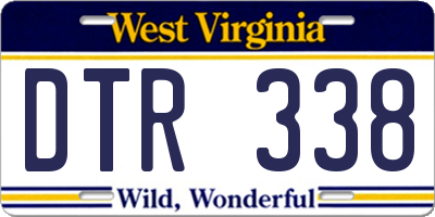 WV license plate DTR338