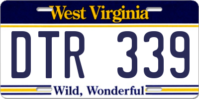 WV license plate DTR339