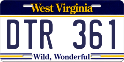 WV license plate DTR361