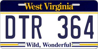 WV license plate DTR364