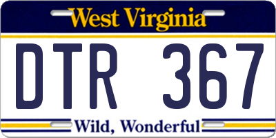 WV license plate DTR367