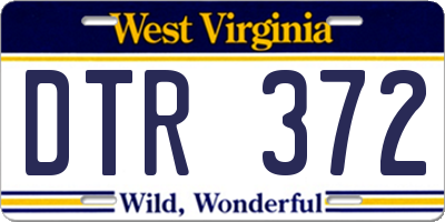 WV license plate DTR372